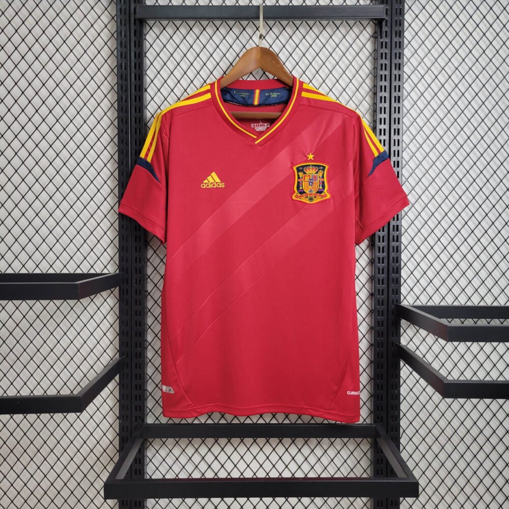 2012 Retro Spain Home Football Shirt-NO.11 Ball