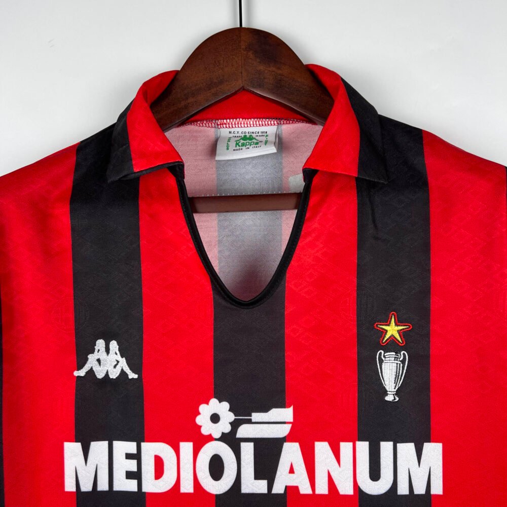 1989/1990 Retro AC Milan Home Football Shirt-NO.11 Ball