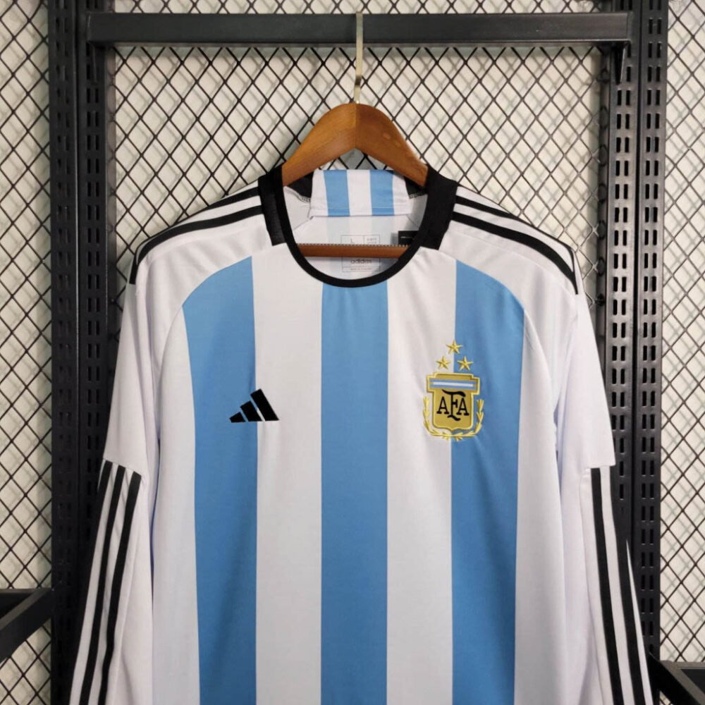 2022 Long Sleeve Argentina Home Football Shirt-NO.11 Ball