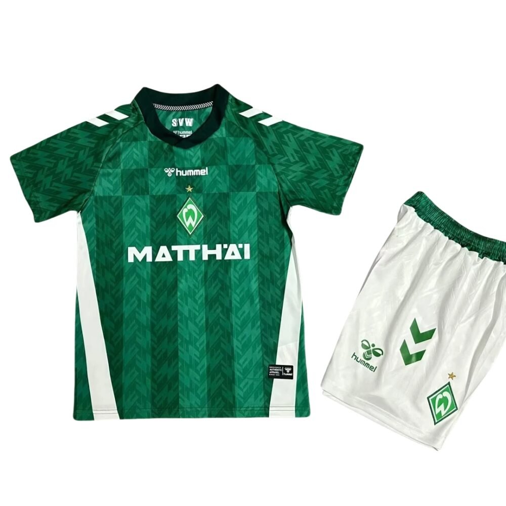 2024/2025 Werder Bremen Home Football Shirt Kids Size-NO.11 Ball