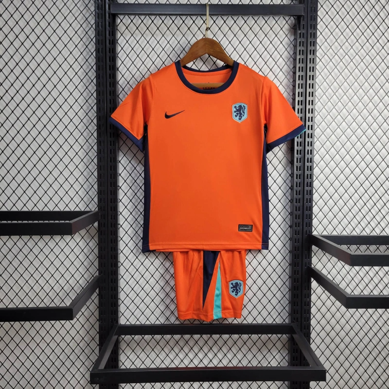 2024 Netherlands Home Football Shirt Kids Size-NO.11 Ball