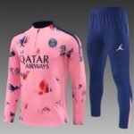 2024/2025 Paris Saint-Germain Half-Pull Training Wear Pink Football Shirt-NO.11 Ball