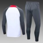 2023/2024 Liverpool Half-Pull Training Suit White Football Shirt Set-NO.11 Ball