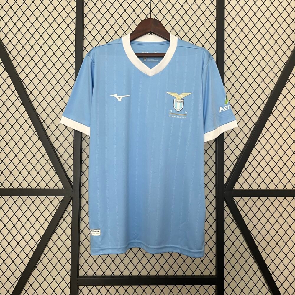 2024/2025 Lazio 50Th Anniversary Champion Edition Blue Football Shirt-NO.11 Ball