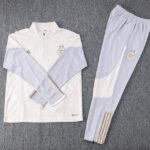 2022 Algeria Half-Pull Training Suit White Football Shirt Set-NO.11 Ball