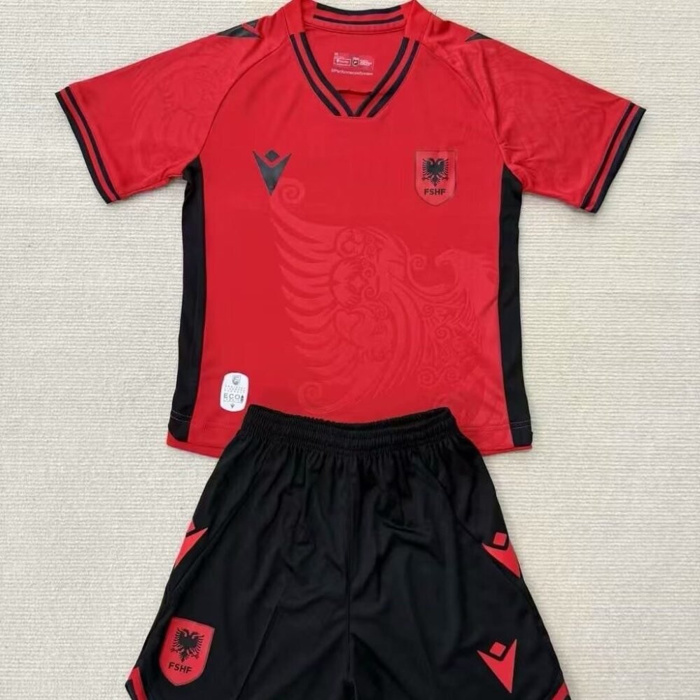 2025 Albania Home Football Shirt kidsSize 1:1 Thai Quality