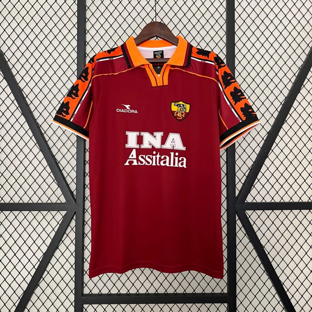 1998/1999 Retro AS Roma Home Football Shirt-NO.11 Ball
