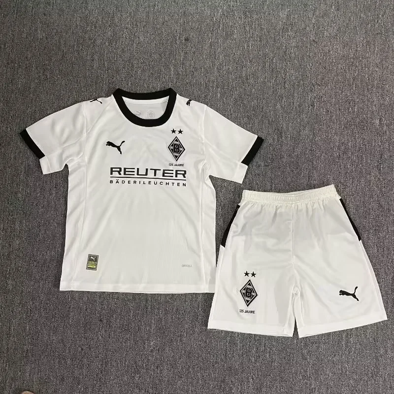 2025/2026 Borussia Mönchengladbach Home Football Shirt Kids Size 1:1 Thai Quality