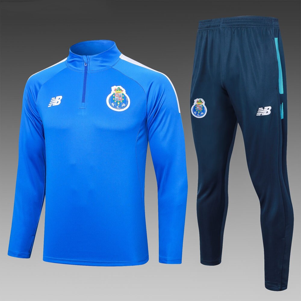 2023/2024 FC Porto Half-Pull Training Suit Blue Football Shirt Set-NO.11 Ball