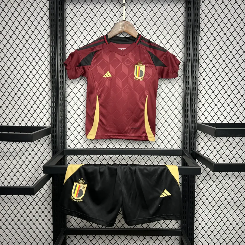 2024 Belgium Home Football Shirt Kids Size-NO.11 Ball