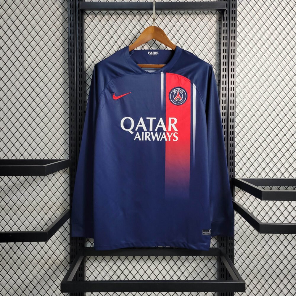 2023/2024 Long Sleeve Paris Saint-Germain Home Football Shirt-NO.11 Ball