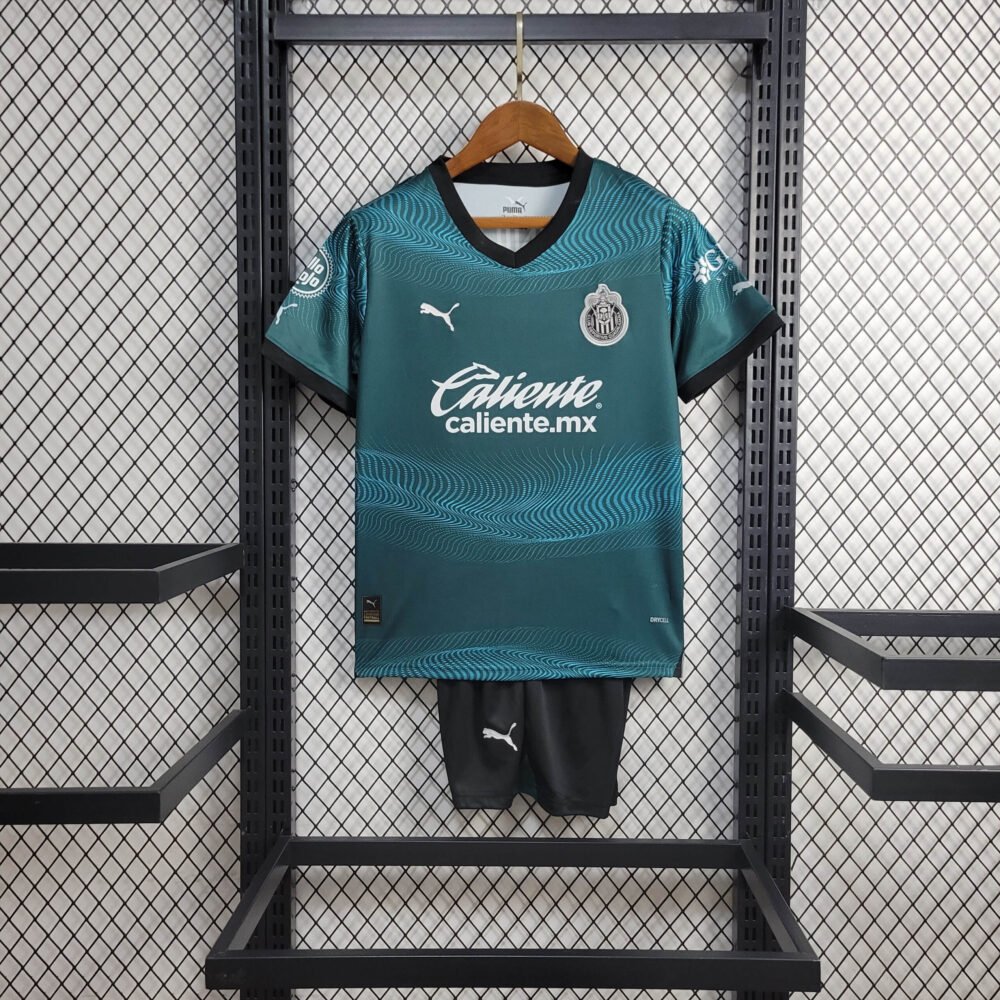 2023/2024 Chivas de Guadalajara Third Away Football Shirt Kids Size-NO.11 Ball