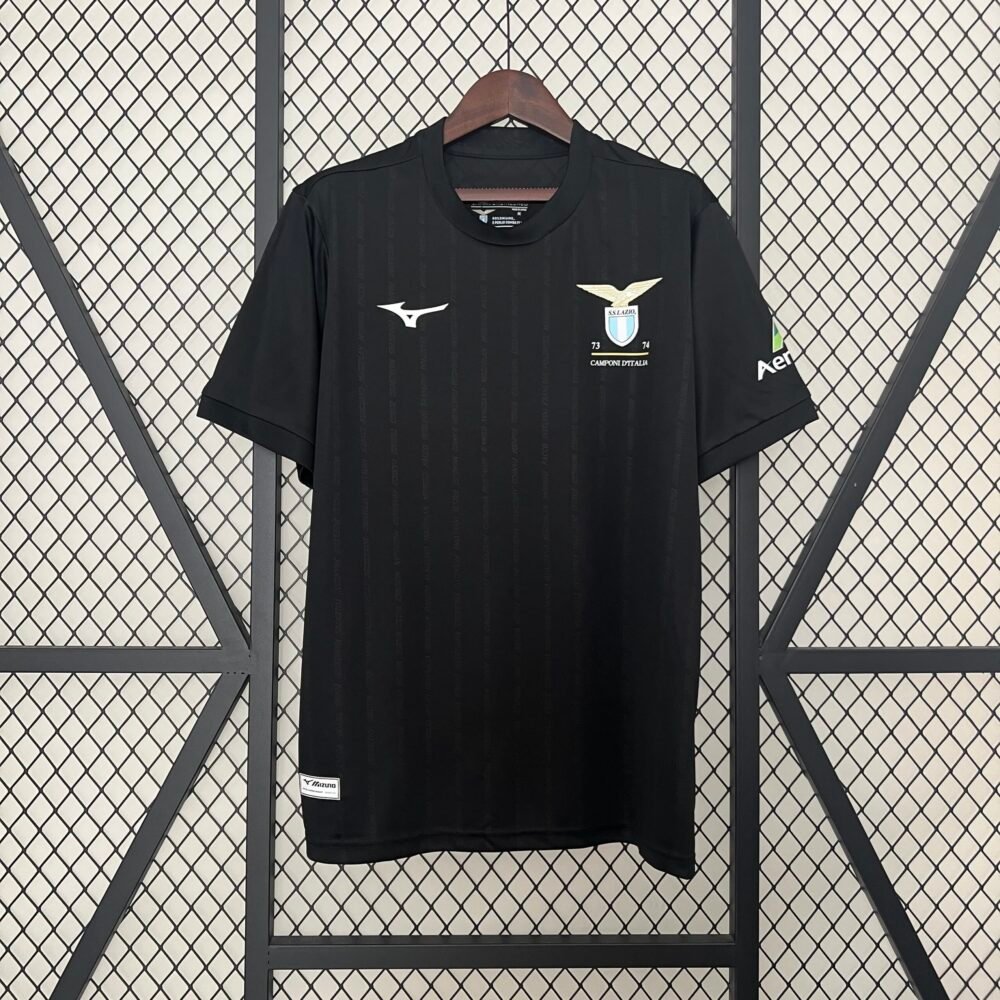 2024/2025 Lazio 50Th Anniversary Champion Edition Black Football Shirt-NO.11 Ball
