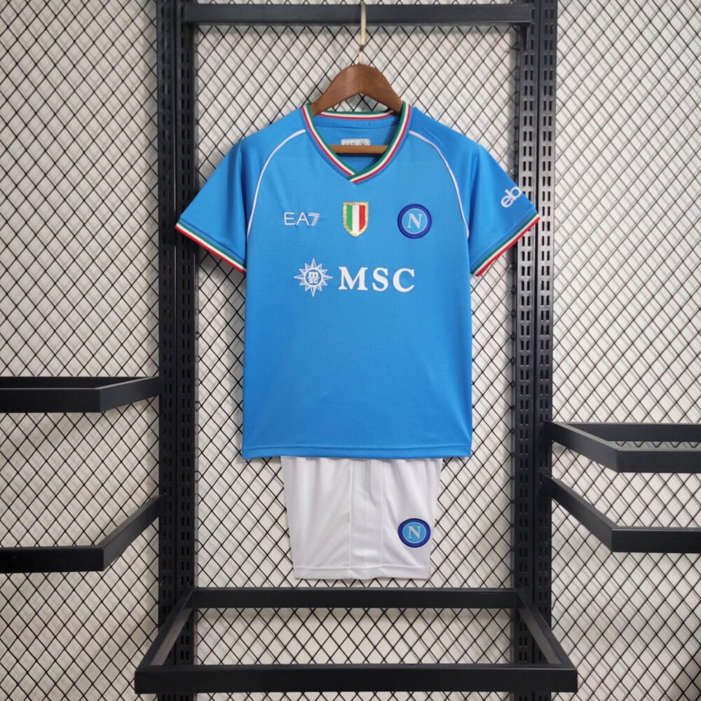 2023/2024 Napoli Home Football Shirt Kids Size-NO.11 Ball