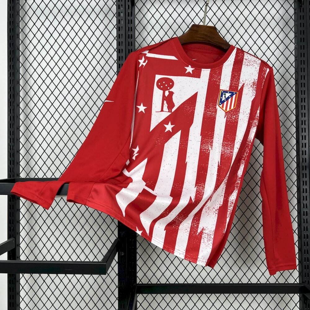 2025/2026 Long Sleeve Atletico MadridPre-match Football Shirt 1:1 Thai Quality