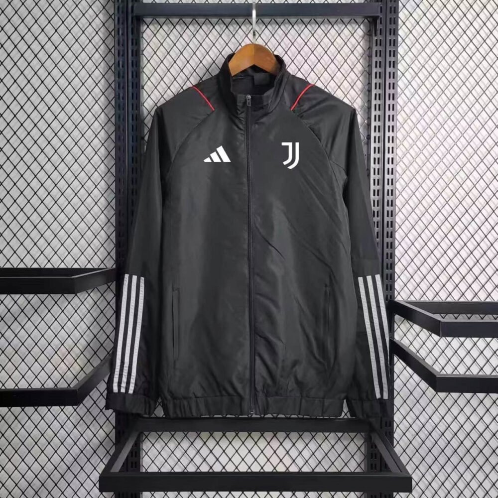 2023/2024 Juventus Windbreaker Black Football Shirt-NO.11 Ball