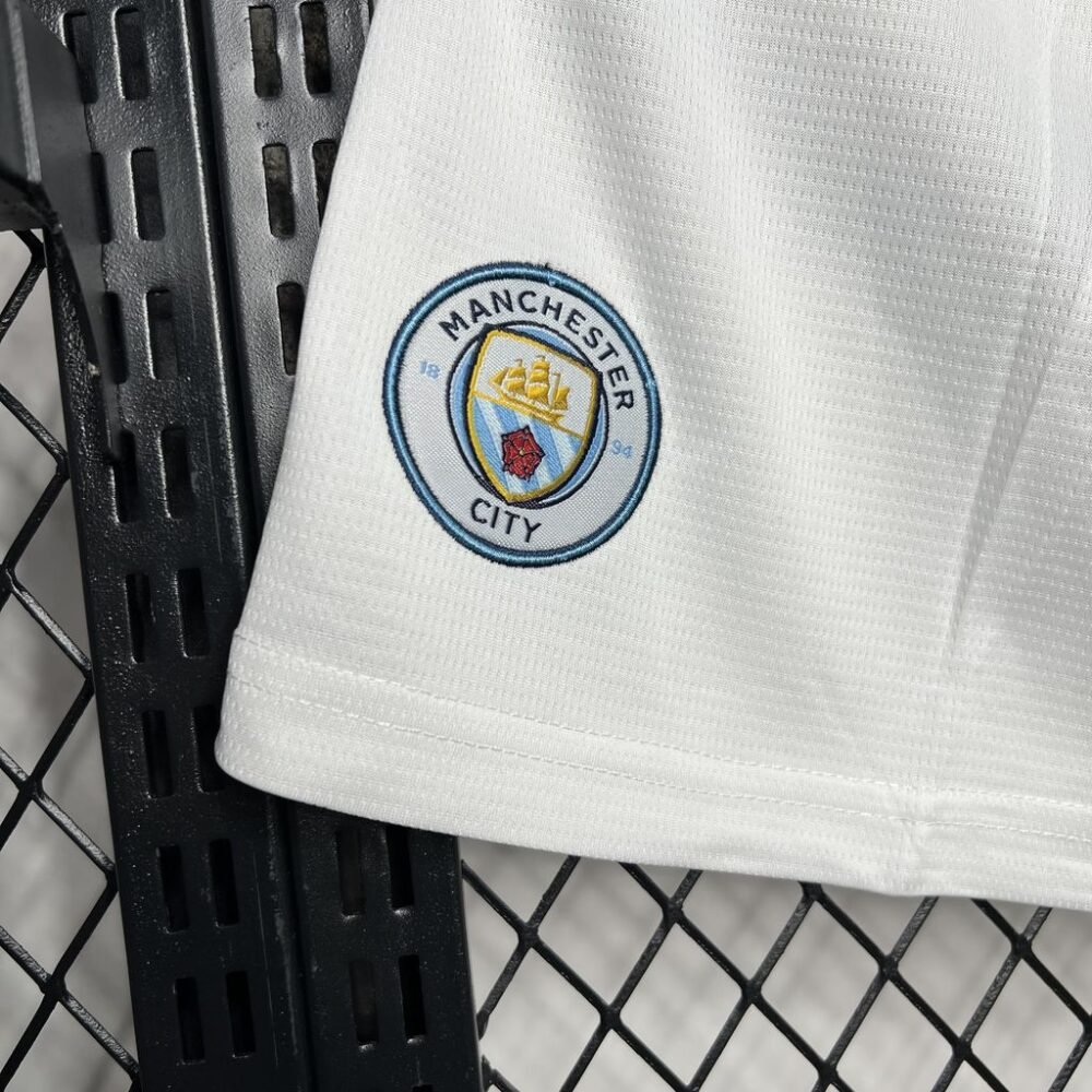 2024/2025 Manchester City Home White Shorts-NO.11 Ball