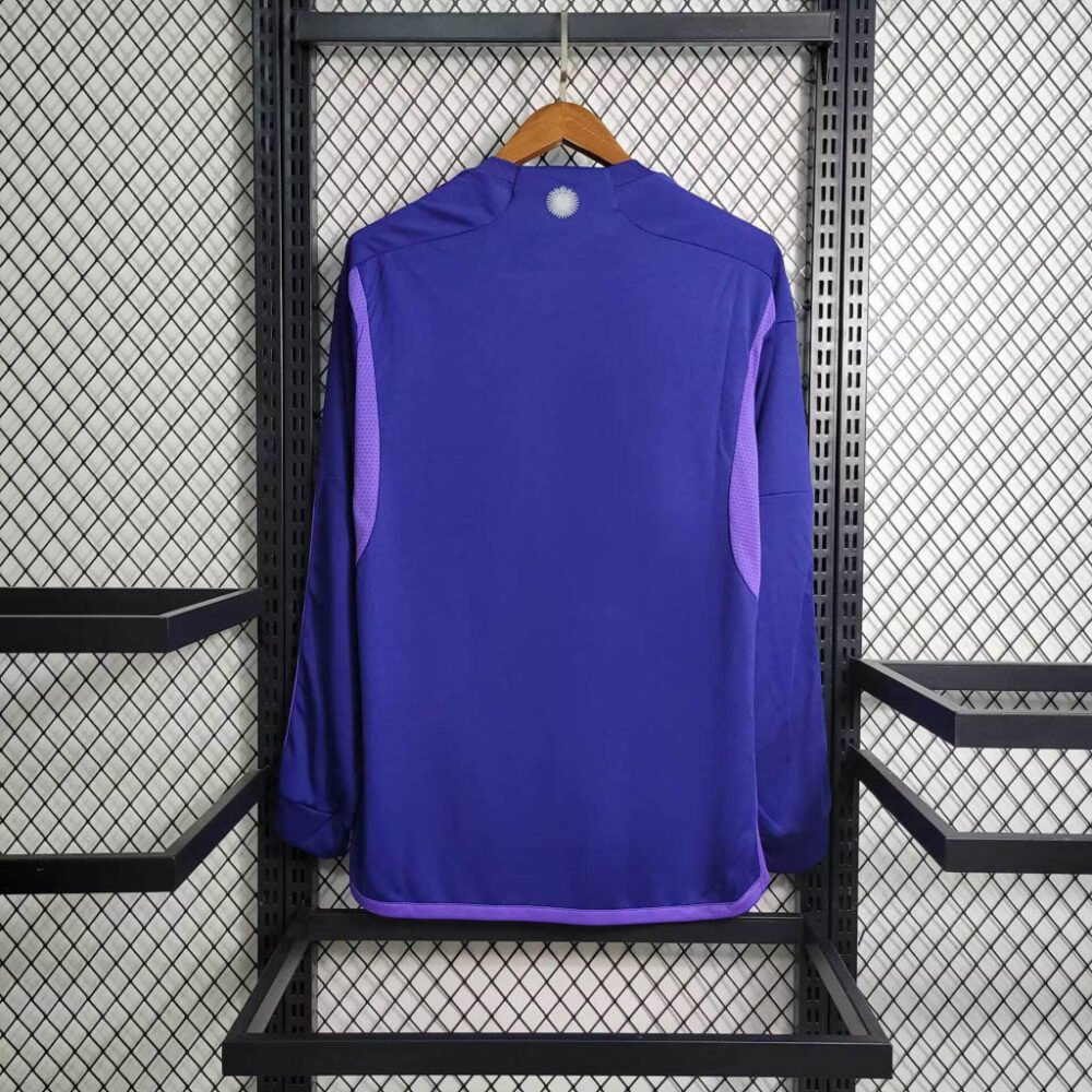 2022 Long Sleeve Argentina Away Football Shirt-NO.11 Ball