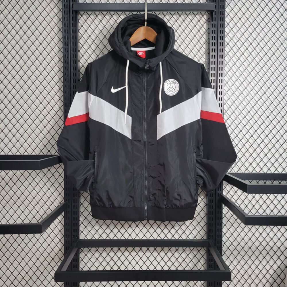 2023/2024 Paris Saint-Germain Windbreaker Black Football Shirt-NO.11 Ball