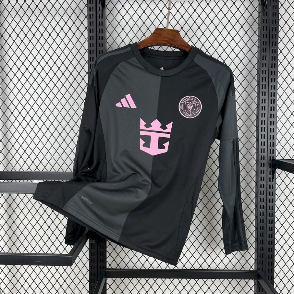 2025/2026 Long Sleeve Inter Miami Away Football Shirt 1:1 Thai Quality