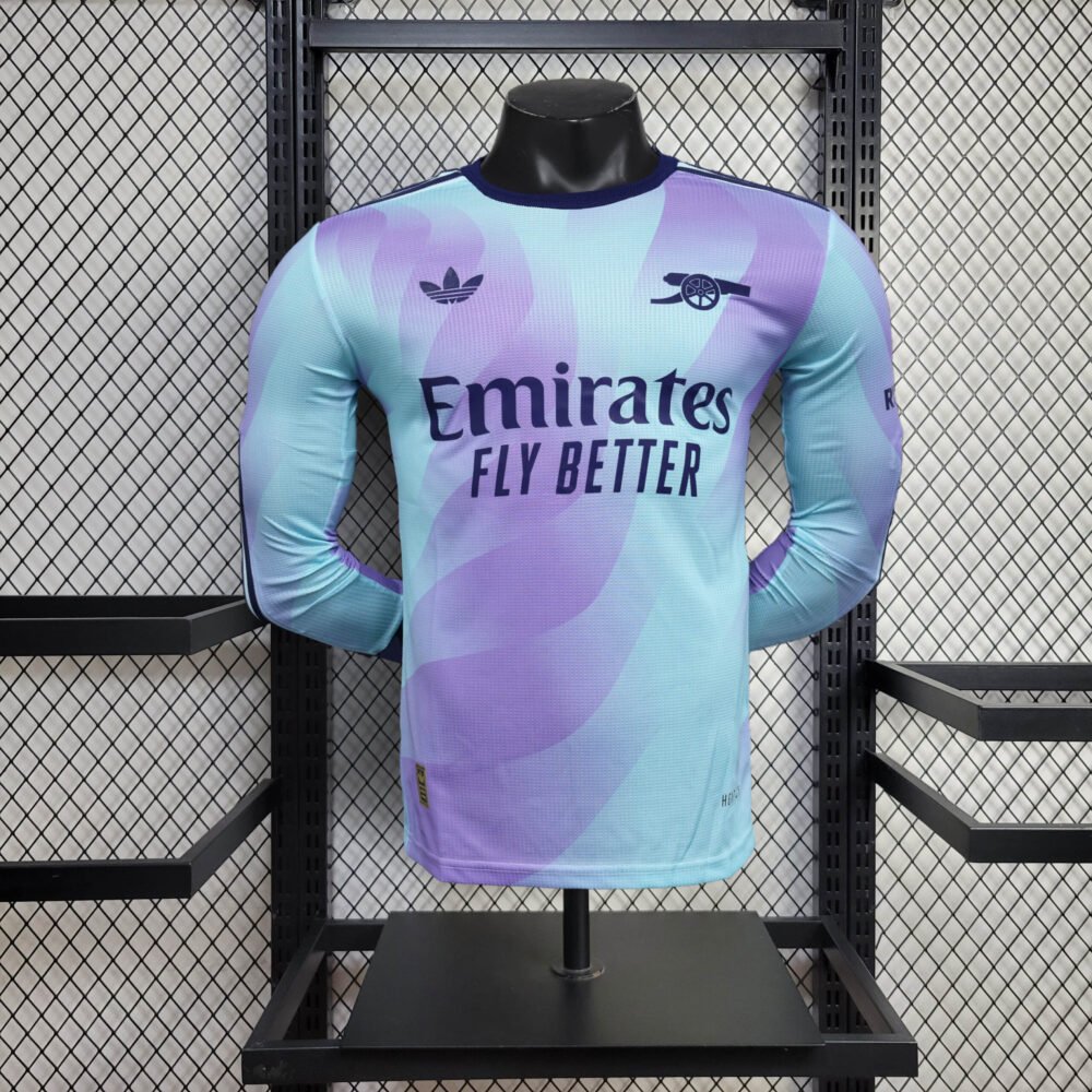 2024/2025 Long Sleeve Player Version Arsenal Away Football Shirt-NO.11 Ball