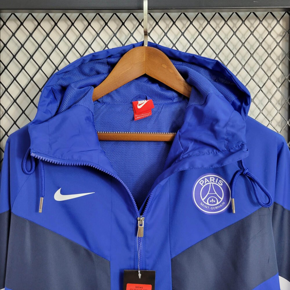 2023/2024 Paris Saint-Germain Windbreaker Blue Football Shirt-NO.11 Ball