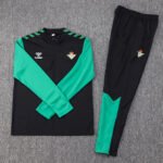2023/2024 Real Betis Half-Pull Training Suit Black Football Shirt Set-NO.11 Ball