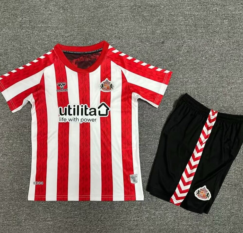 2024/2025 Sunderland Home Football Shirt Kids Size-NO.11 Ball