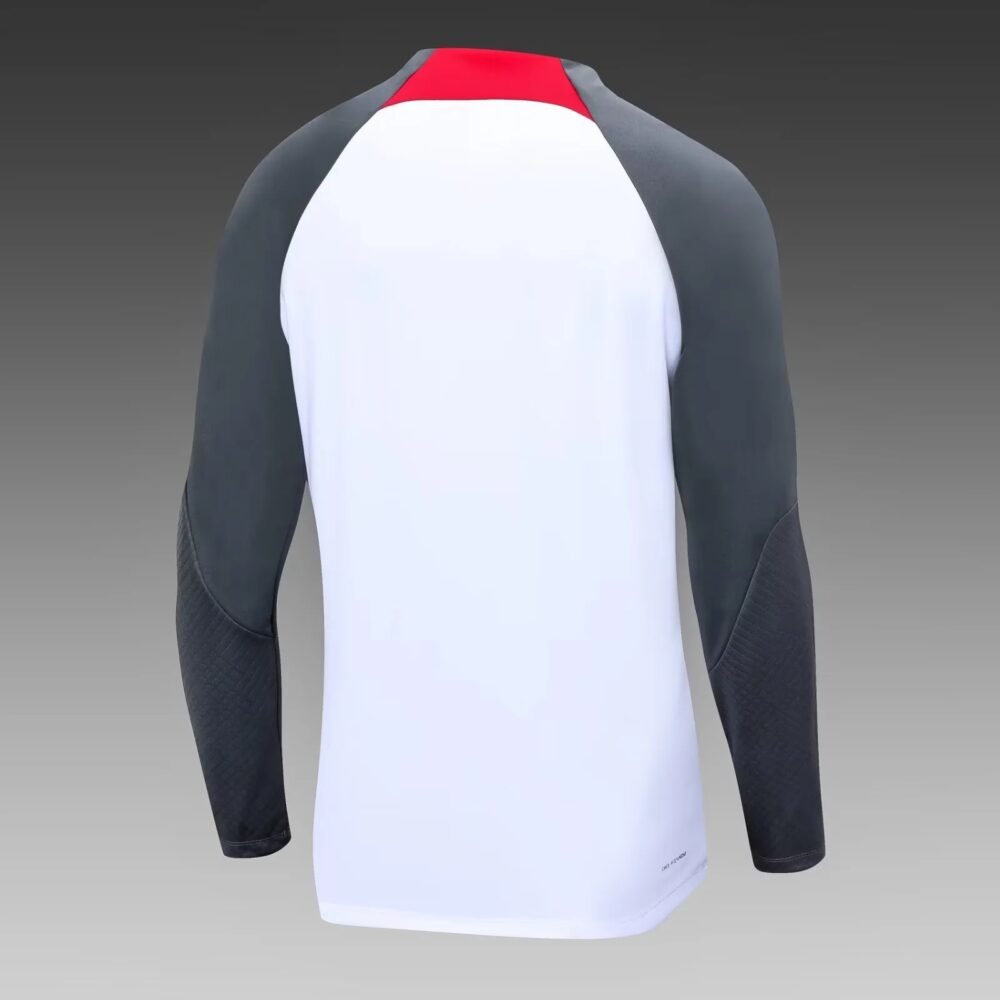 2023/2024 Liverpool Half-Pull Training Suit White Football Shirt Set-NO.11 Ball
