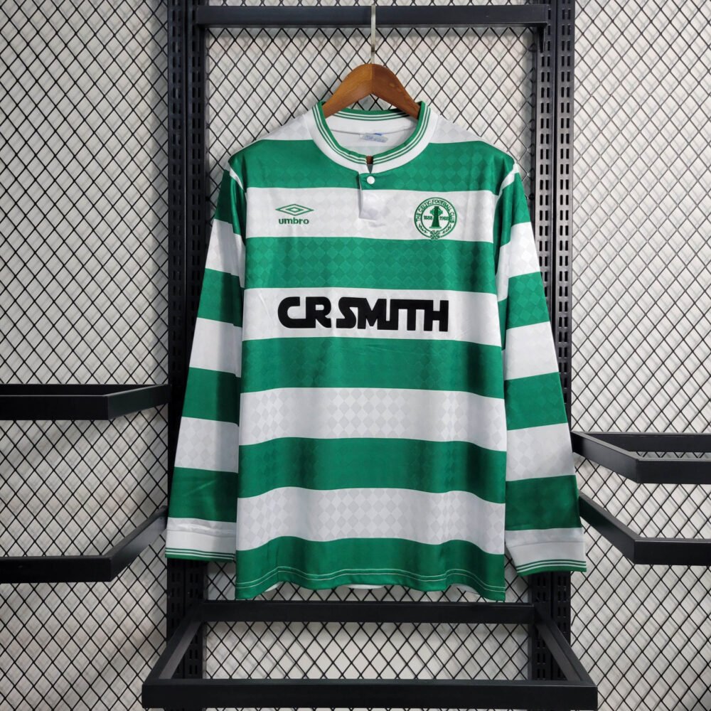 1987/1988 Retro Long Sleeve Celtic Home Football Shirt-NO.11 Ball