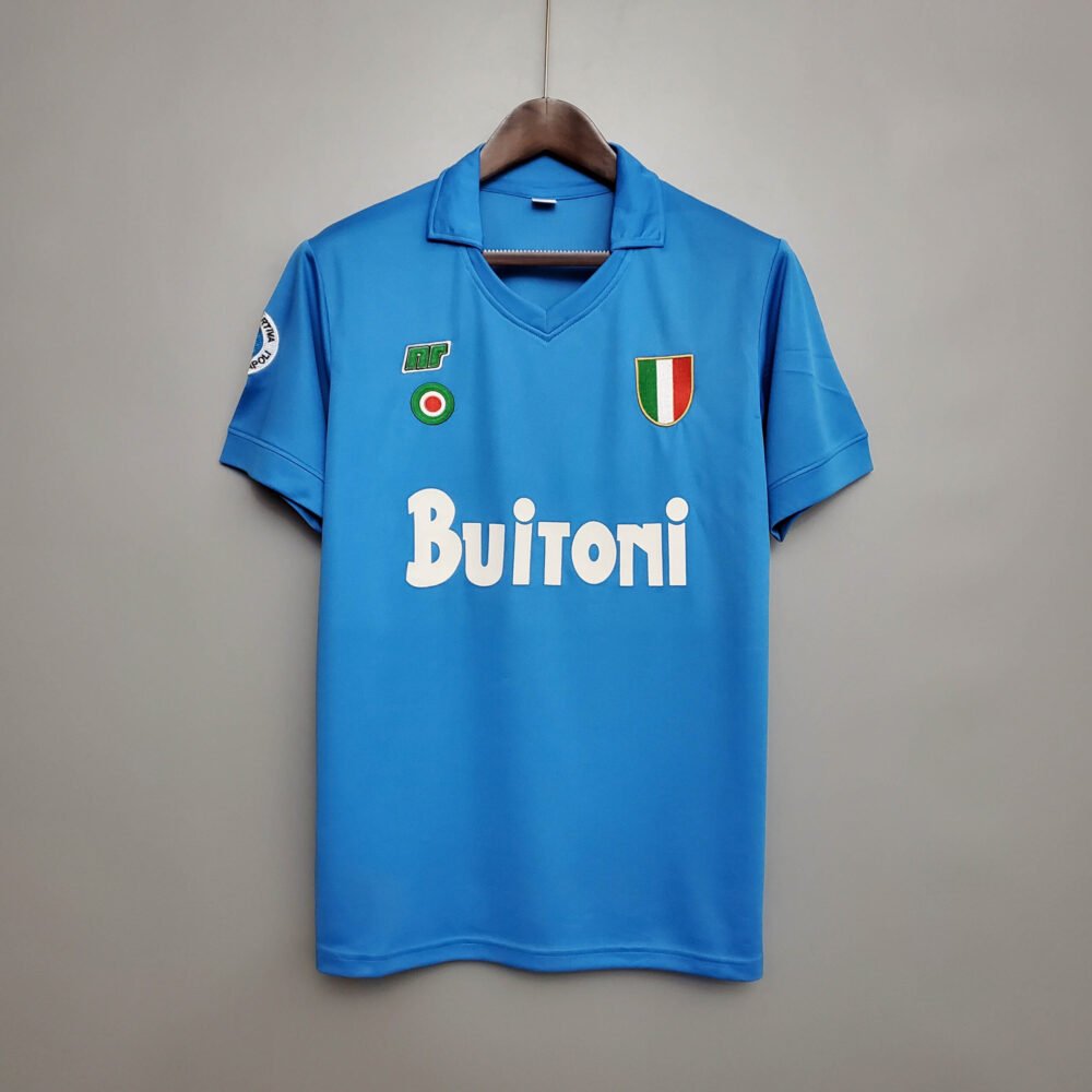 1987/1988 Retro Napoli Home Football Shirt-NO.11 Ball