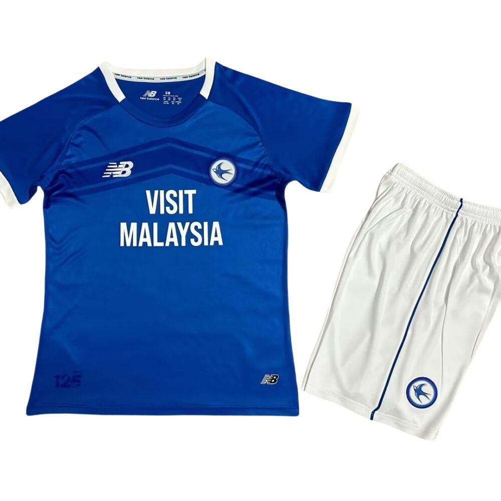 2024/2025 Cardiff City Home Football Shirt Kids Size-NO.11 Ball