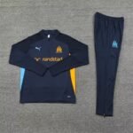 2024/2025 Marseille Half-Pull Training Wear Royal Blue Football Shirt-NO.11 Ball