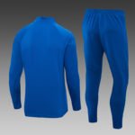 2023/2024 Olympique Marseille Half-Pull Training Suit Blue Football Shirt Set-NO.11 Ball