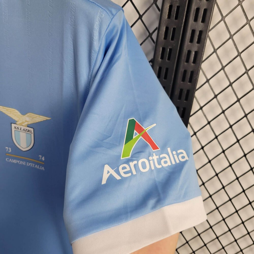 2024/2025 Lazio 50Th Anniversary Champion Edition Blue Football Shirt-NO.11 Ball