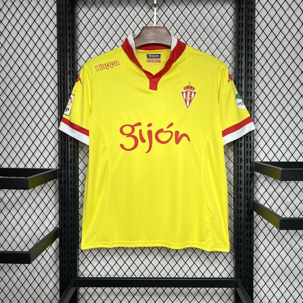 2015/2016 Retro Sporting de Gijon Away Football Shirt-NO.11 Ball