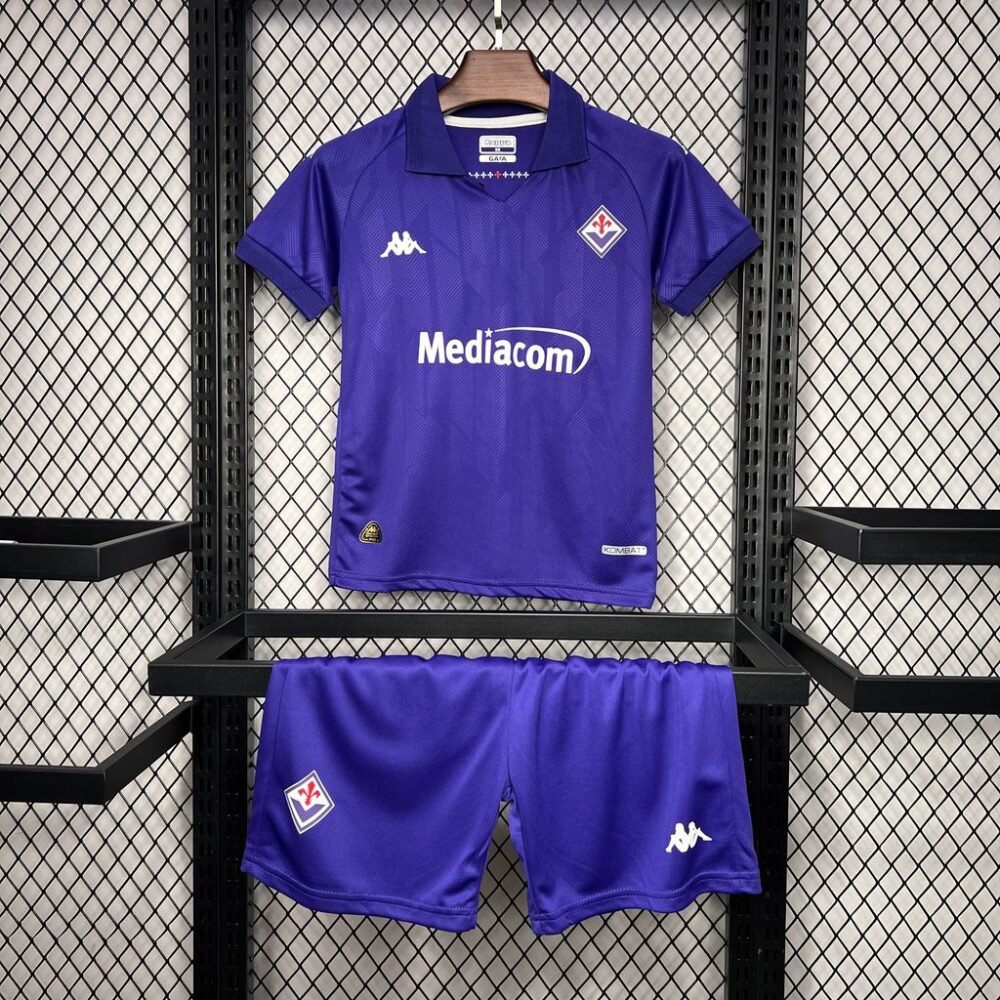 2024/2025 Fiorentina Home Football Shirt Kids Size-NO.11 Ball