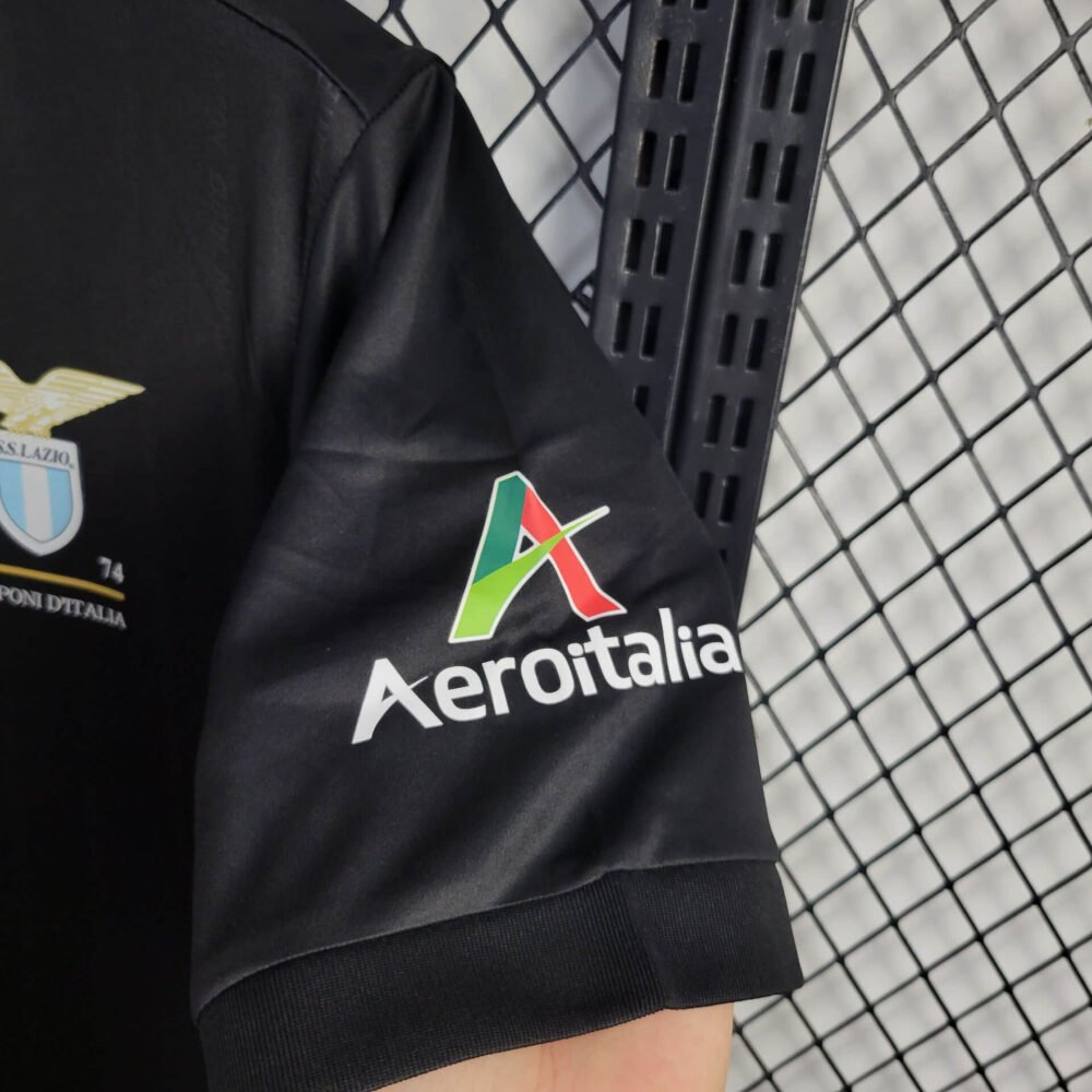2024/2025 Lazio 50Th Anniversary Champion Edition Black Football Shirt-NO.11 Ball