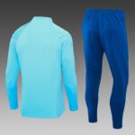 2023/2024 Olympique Marseille Half-Pull Training Suit Light Blue Football Shirt Set-NO.11 Ball