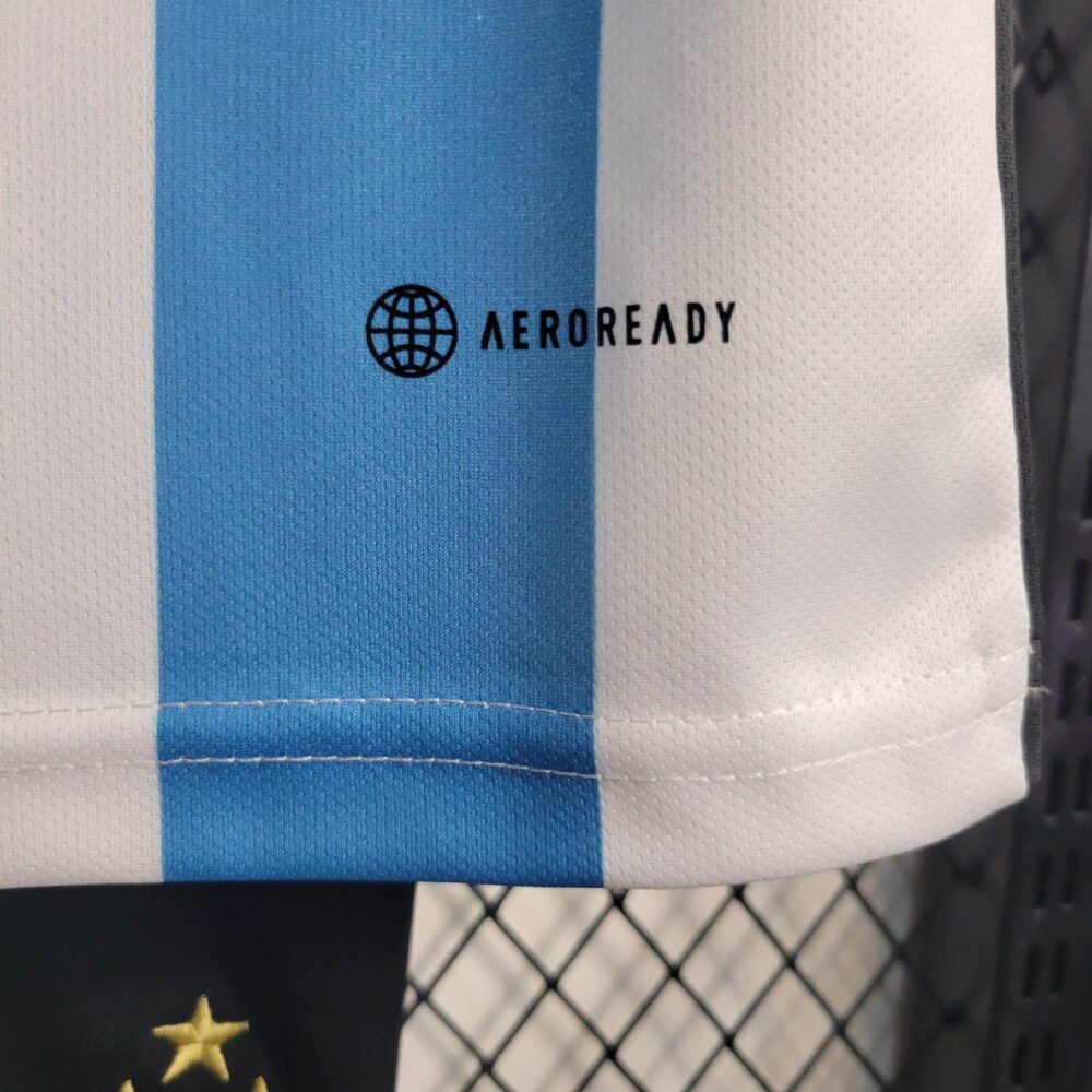 2022 Argentina Home Football Shirt Kids Size-NO.11 Ball