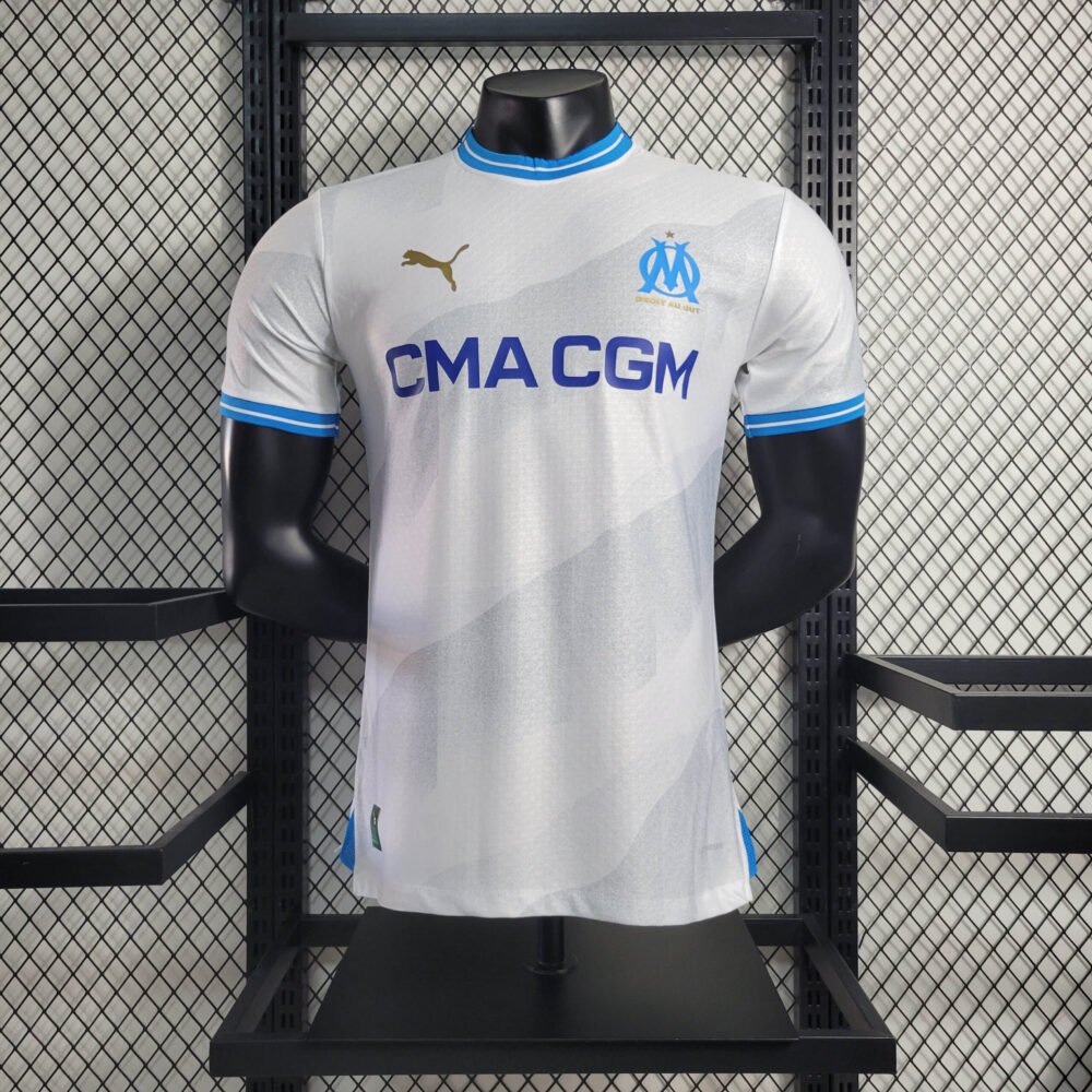 2023/2024 Player Version Olympique Marseille Home Football Shirt-NO.11 Ball