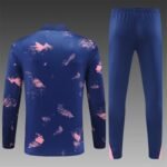 2024/2025 Paris Saint-Germain Half-Pull Training Wear Blue Football Shirt-NO.11 Ball