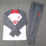 2023/2024 Liverpool Half-Pull Training Suit White Football Shirt Set-NO.11 Ball