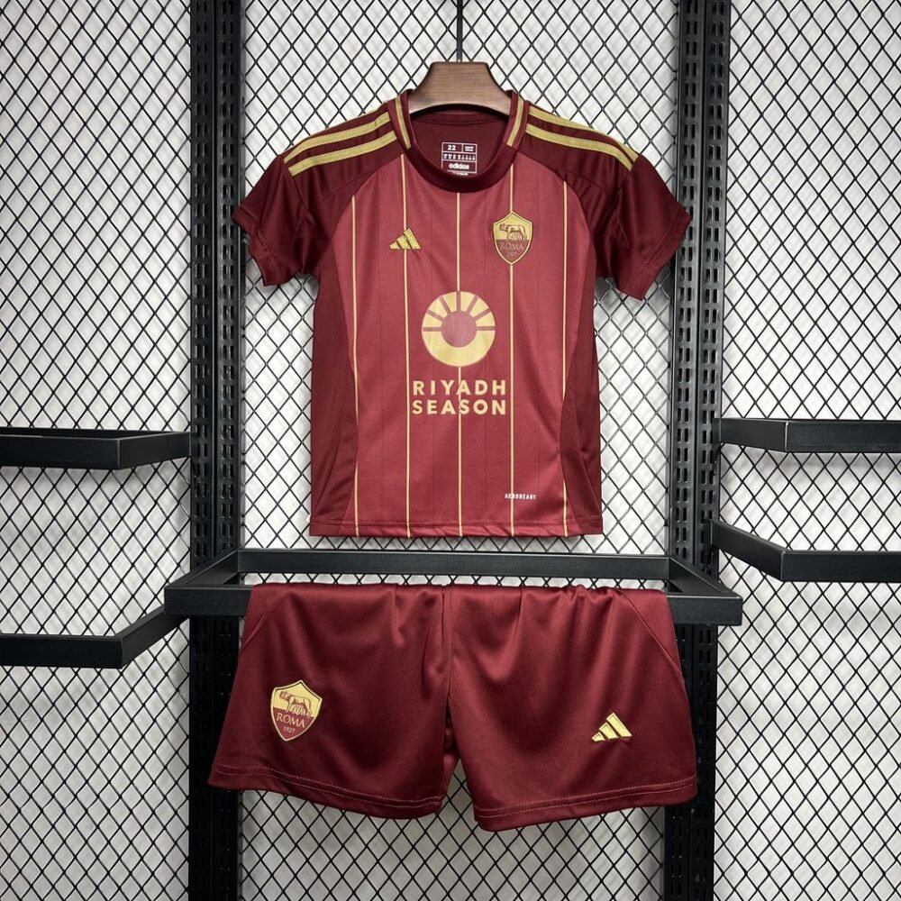 2024/2025 AS Roma Home Football Shirt Kids Size-NO.11 Ball