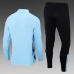 2023/2024 West Ham United Half-Pull Training Suit Light Blue Football Shirt Set-NO.11 Ball