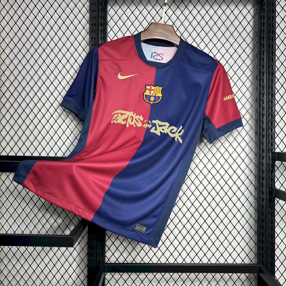 2025/2026 Barcelona x Travis Scott Home Jersey 1:1 Thai Quality