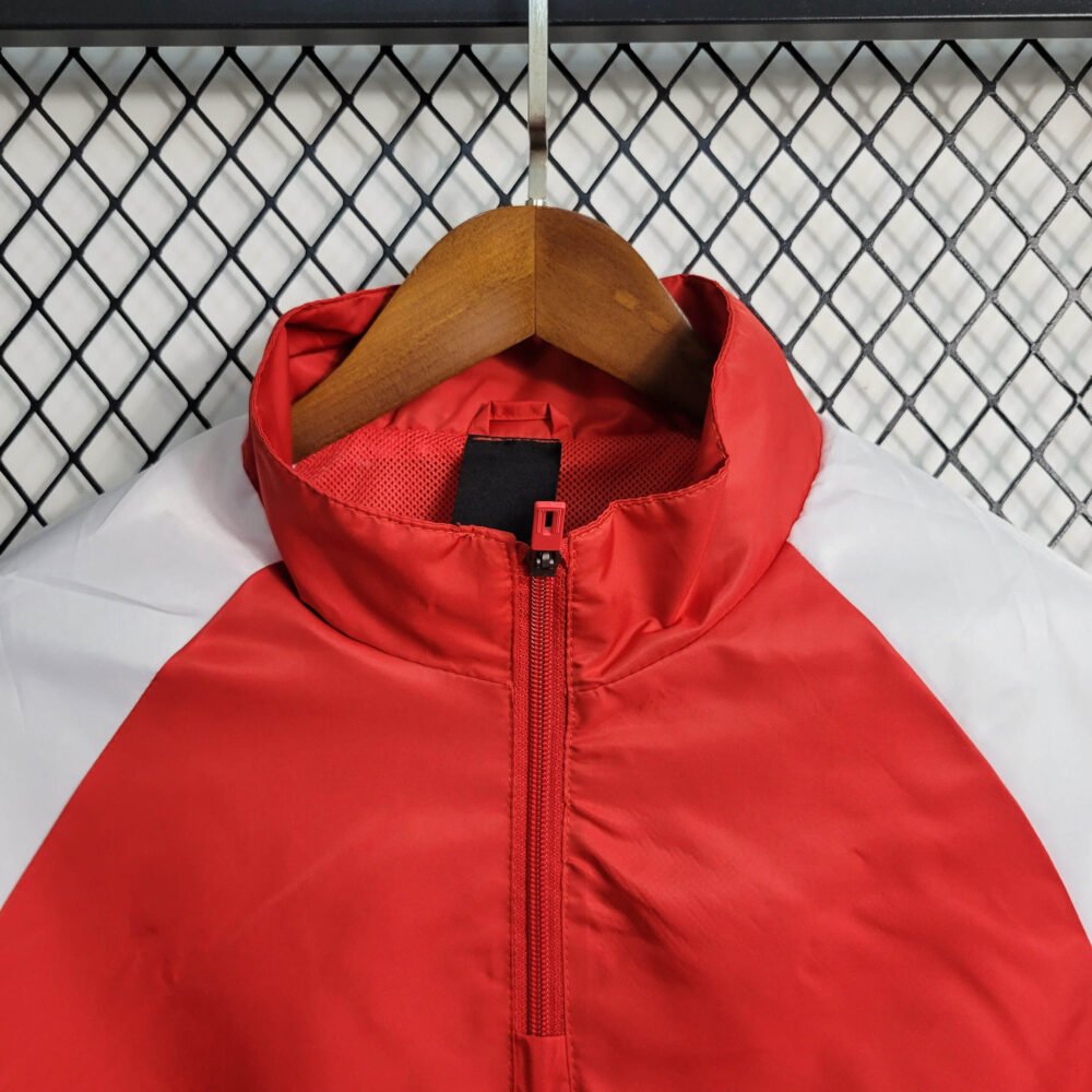 2023/2024 Bayern Munchen Windbreaker(Red-White)Football Shirt-NO.11 Ball