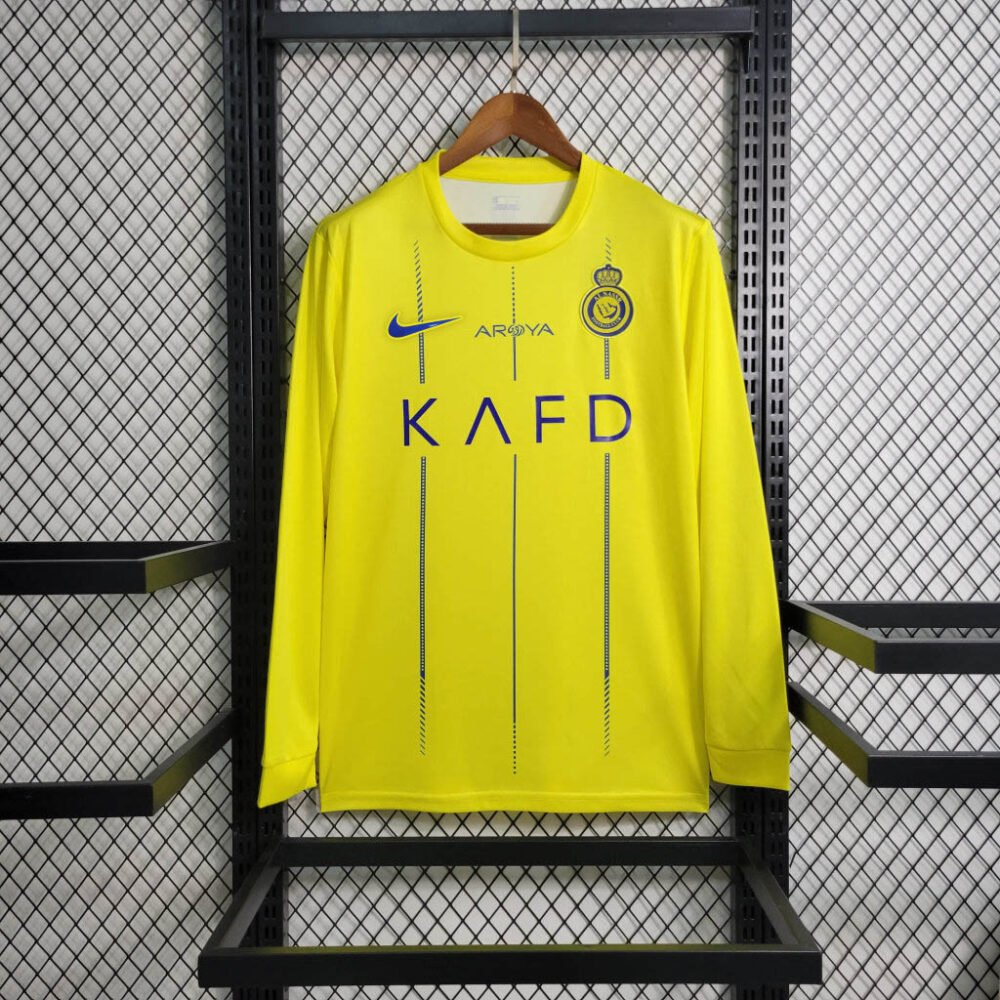 2023/2024 Long Sleeve Al-Nassr Home Football Shirt-NO.11 Ball