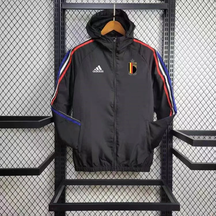 2024 Belgium Windbreaker Black Football Shirt-NO.11 Ball