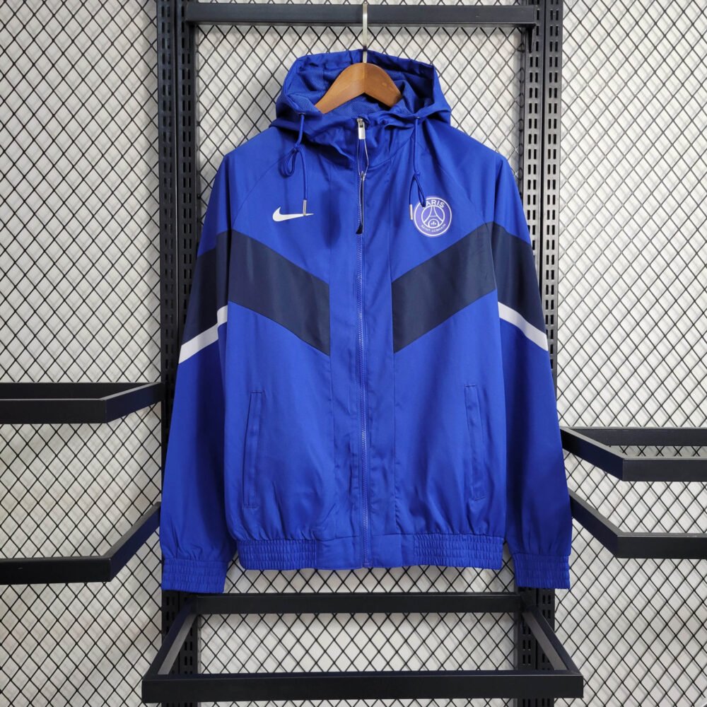 2023/2024 Paris Saint-Germain Windbreaker Blue Football Shirt-NO.11 Ball